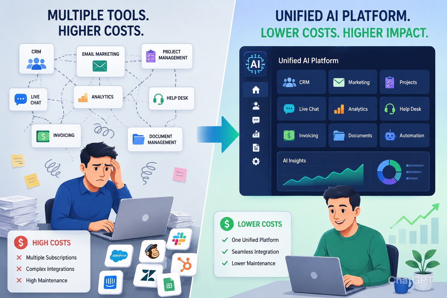 How Unified AI Platforms Replace Multiple Tools and Cut Costs