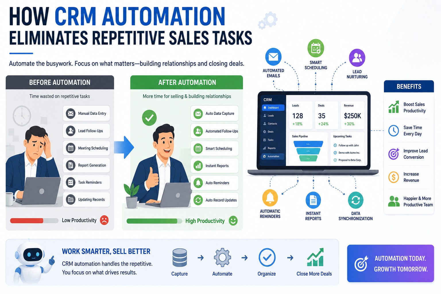 How CRM Automation Eliminates Repetitive Sales Tasks